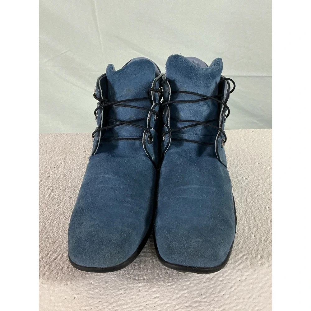 Cole Haan Blue Suede Leather Chukka Boots Mens 10.5 B D19050 Mid Top Lug Sole